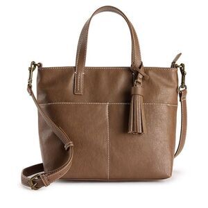 New Sonoma Goods For Life Medium Brown Mini Pocket Tote Bag